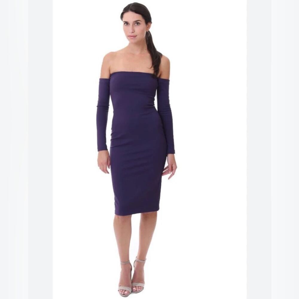 Amanda Uprichard Strapless off the shoulder bodycon dress - Purple - P or XS